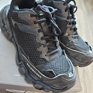 Balenciaga Womens Sneakers in Black, Size 9.5 US